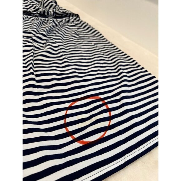New J. Crew Size S Navy and White Striped Tie Back Knit Midi Dress BR906 - Picture 4 of 12